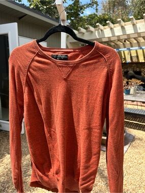 rag & bone Men's Crewneck Sweater in Burnt Orange